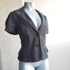 AGB Denim Short Sleeve Professional Fitted Blazer